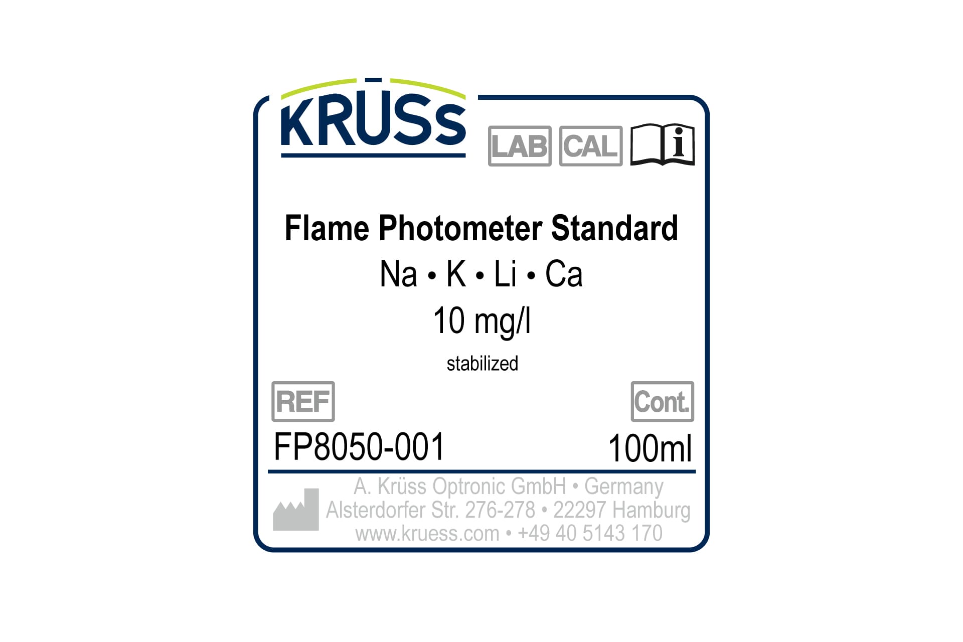 Flame photometer-Calibration-Standard-10mg-Certified-Kruess