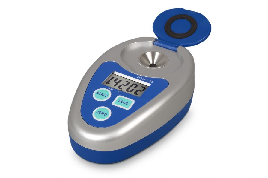 Digitale-Handrefraktometer-kompakt-Brix-Skala-Temperaturkompensation-Kruess