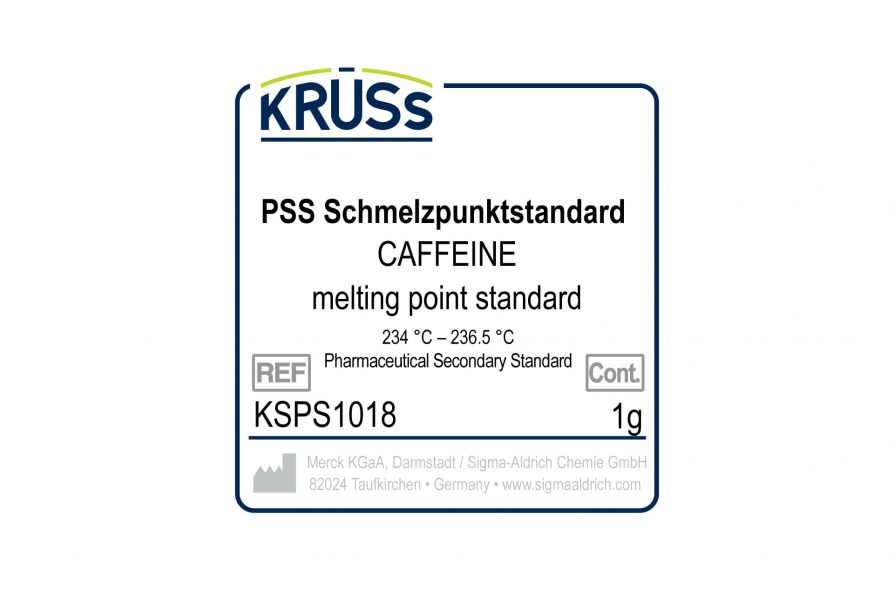 Schmelzpunktmessung-Koffein-Referenz-PSS-Standard-Kalibrierung