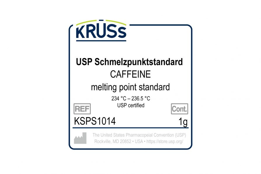 Schmelzpunktmessung-Koffein-USP-Standard-Kalibrierung