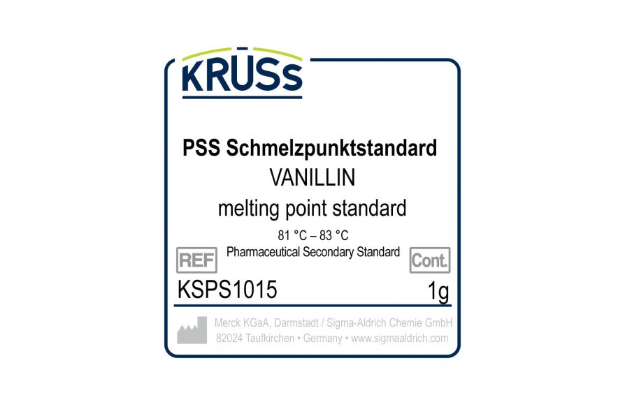 Schmelzpunktmessung-Vanillin-Referenz-PSS-Standard-Kalibrierung