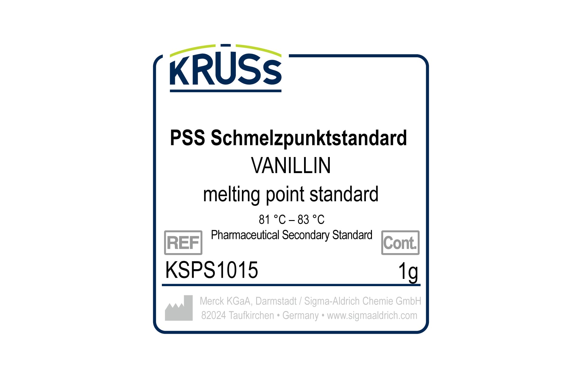 Schmelzpunktmessung-Vanillin-Referenz-PSS-Standard-Kalibrierung