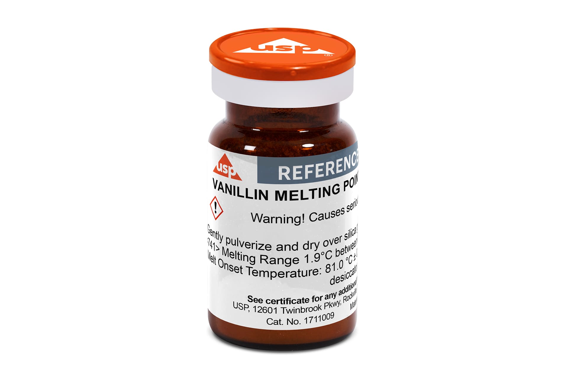 Mesure du point de fusion-Vanillin-USP-Standard Calibration