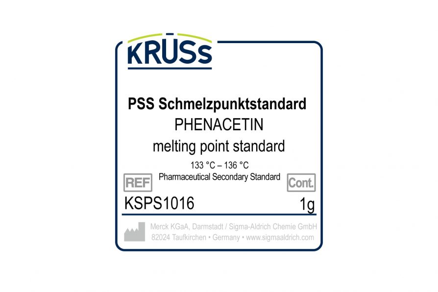 Schmelzpunktmessung-Phenacetin-Referenz-PSS-Standard-Kalibrierung
