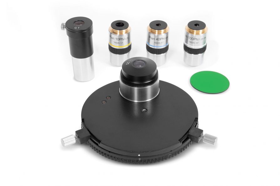 Microscope-Phase contrast-condenser-3-objectives-telescope-Kruess_MML2030-SET