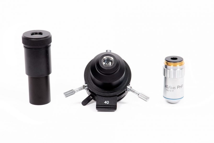Microscope-Set-40X-Enhancement-Ph-Objective-Condenser-Phase contrast-Adjustable telescope-Kruess-MML2031