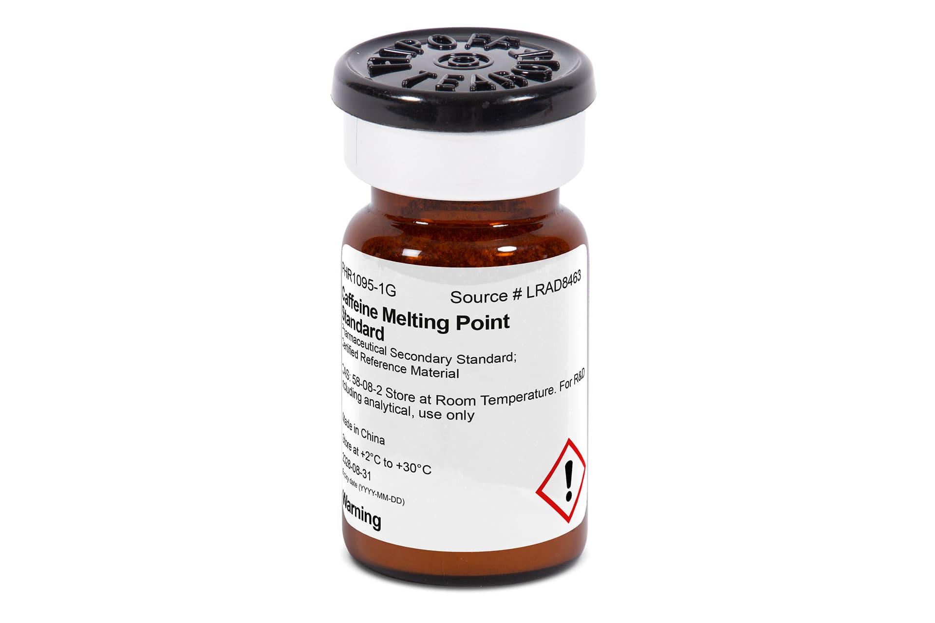 Mesure du point de fusion-Caféine Étalonnage standard PSS
