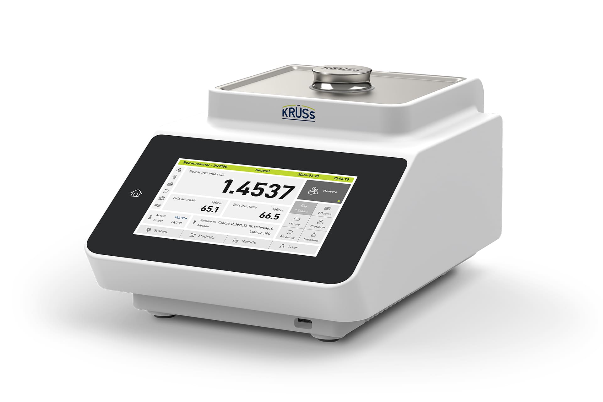 Laboratory refractometer DR7100-P Peltier temperature control-KRUESS Optronic