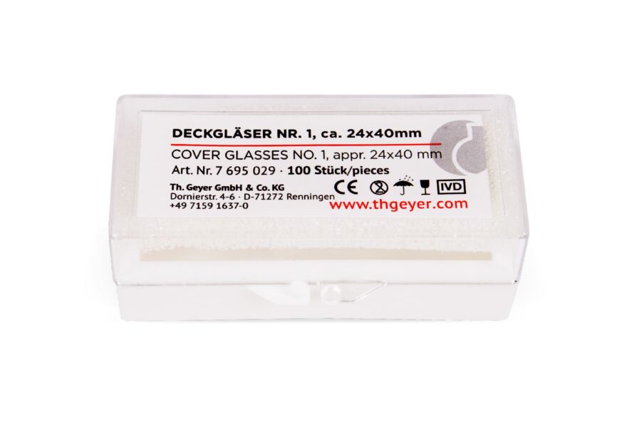 Accessories for microscope cover glasses - buy as protection and for printing samples